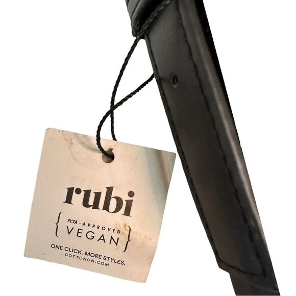 NWT Rubi Elegant Black Vegan Leather Crossbody - Modern & Timeless - Picture 2 of 3